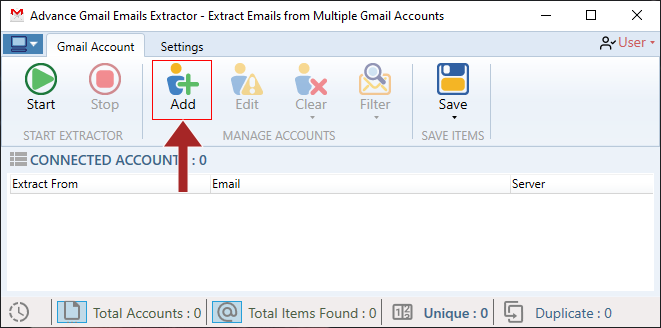 Advanced Gmail Email Extractor screenshot