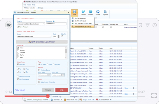 Attachment Extractor App Screenshot
