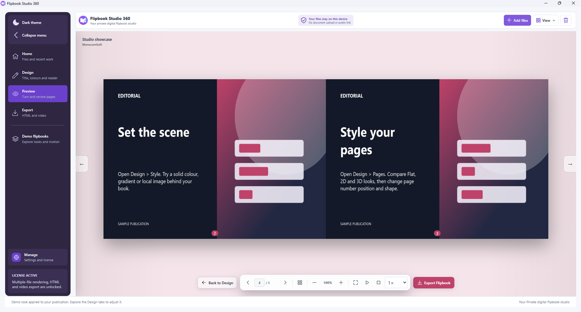 Preview your publication before sharing.